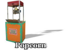 Kleiner Popcornstand für die Zubereitung